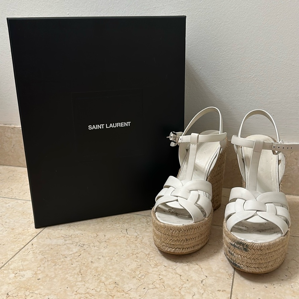 Saint Laurent Tribute Espadrilles Wedge